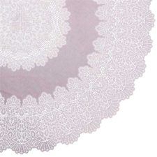 Rond buiten tafelkleed vinyl 152cm lila