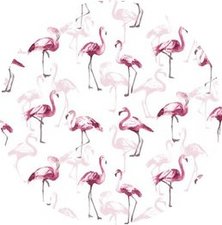 Rond tafelzeil flamingoland roze (140cm)