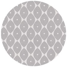 Rond tafelzeil abstracte ovaaltjes grijs (ca. 137cm)