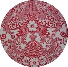 Rond Mexicaans tafelzeil paraiso rood (120cm)