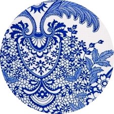 Rond Mexicaans tafelzeil paraiso blauw (120cm)