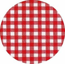 SALE Rond Mexicaans tafelzeil ruitjes rood 120cm doorsnee