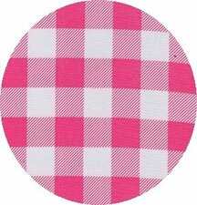 SALE Rond Mexicaans tafelzeil Boerenruit roze 120cm doorsnee