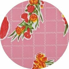 SALE Rond Mexicaans tafelzeil rosendal roze 120cm doorsnee