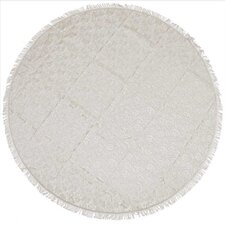 Rond buiten tafelkleed 160cm schuimvinyl pebble grijs (dikke kwaliteit)