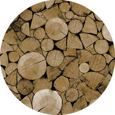 Rond tafelzeil hout boomstam (140cm) 