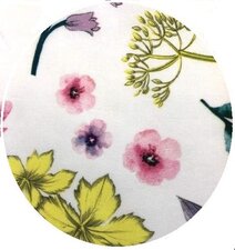 Rond tafelkleed 180cm bloem wit