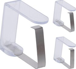 Tafelkleedklemmen transparant (set van 4 stuks)