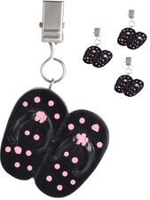 Tafelkleedgewichtjes slippers zwart