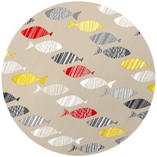 Rond tafelzeil visjes (140cm)