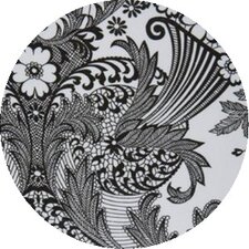 Rond Mexicaans tafelzeil paraiso zwart op wit (120cm)
