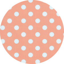 Rond tafelzeil roze met witte stippen (140cm)