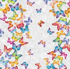 Ovaal tafelzeil gekleurde vlinders