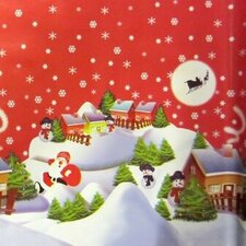 SALE Kerst tafelzeil sneeuwpop rood 200x140cm 