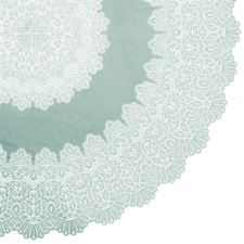 Rond buiten tafelkleed vinyl 152cm neo mint