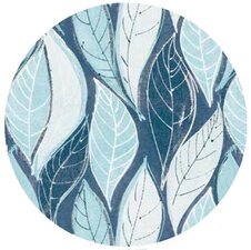 Rond tafelzeil leafs blue