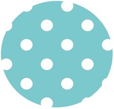Rond tafelzeil blauw met witte stippen(140cm) 