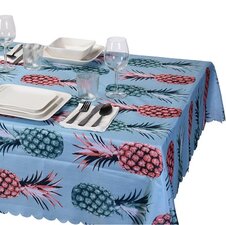 Tafelkleed linnen look ananas 130x180cm