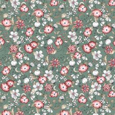 Tafelzeil poppies groen