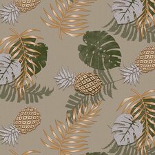 40x140cm Restje tafelzeil ananas blad goud