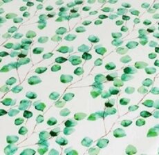 Ovaal tafelzeil bladeren vleugjes groen  