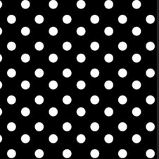 Tafelzeil polkadot stippen zwart