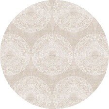 Rond tafelzeil brocanterie beige (ca. 137cm)