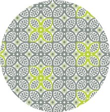 Rond tafelzeil retro bloem groen (140cm)