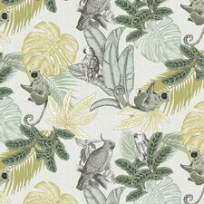 40x140cm Restje tafelzeil tropische jungle groen