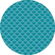 Rond tafelzeil retro mountains blue (140cm)