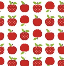 Tafelzeil retro appel rood