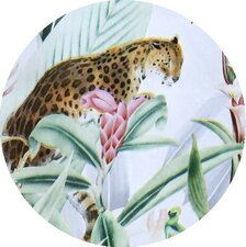 Rond tafelzeil Panters & bloemen 140cm