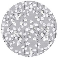 Groot rond tafelzeil katoenplant grijs (160cm)