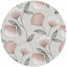 Groot rond tafelzeil klaproos roze (160cm)