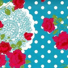 Tafelzeil funky flowers blauw