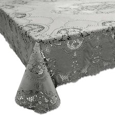 Tafelkleed buiten vinyl grijs 137x180cm