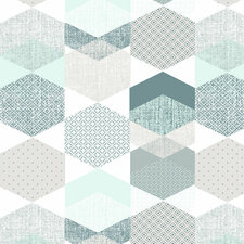 Tafelzeil Polygone blauw